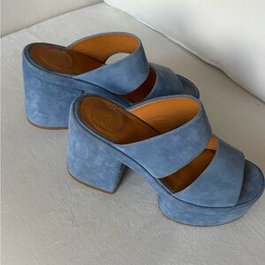 CHLOE
Odina Suede Two-Band Platform Sandals